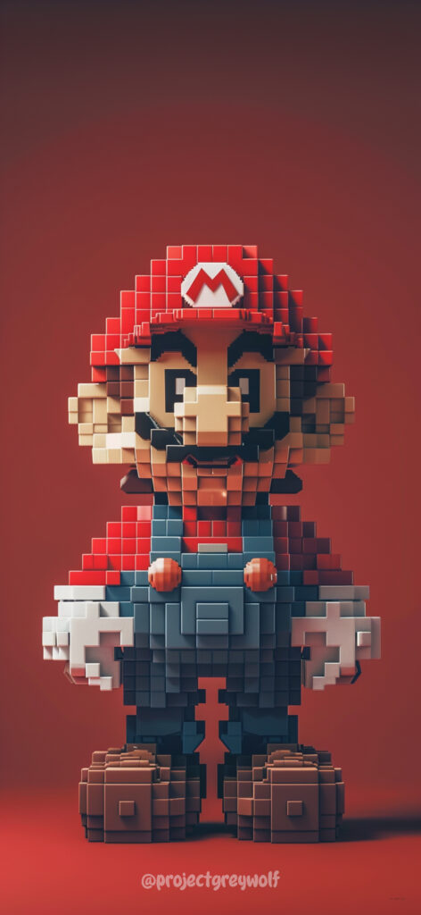 Pixel Mario PGW Wallpaper